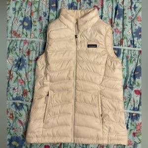 Patagonia white down sweater vest
